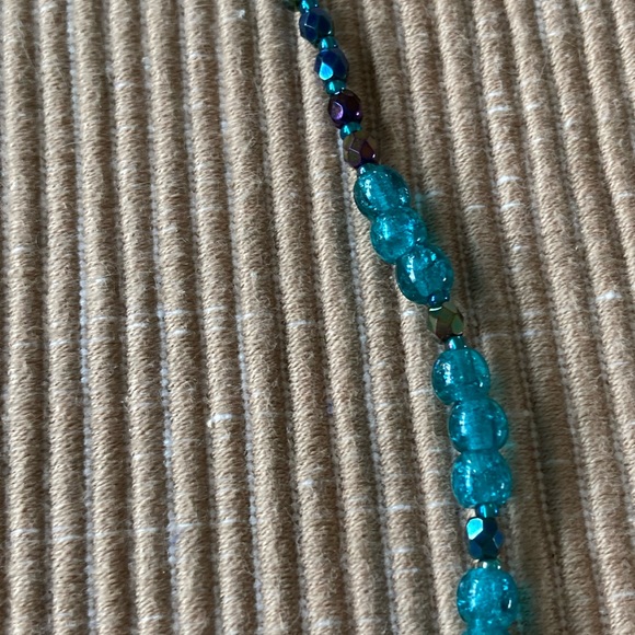 NWT Pewter Bee Necklace w Freshwater Pearls & Czech Fire Polished Glass - Picture 7 of 8